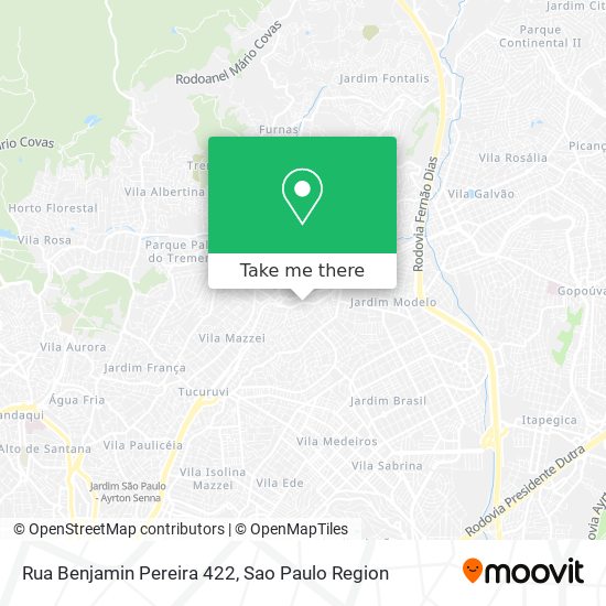 Mapa Rua Benjamin Pereira 422