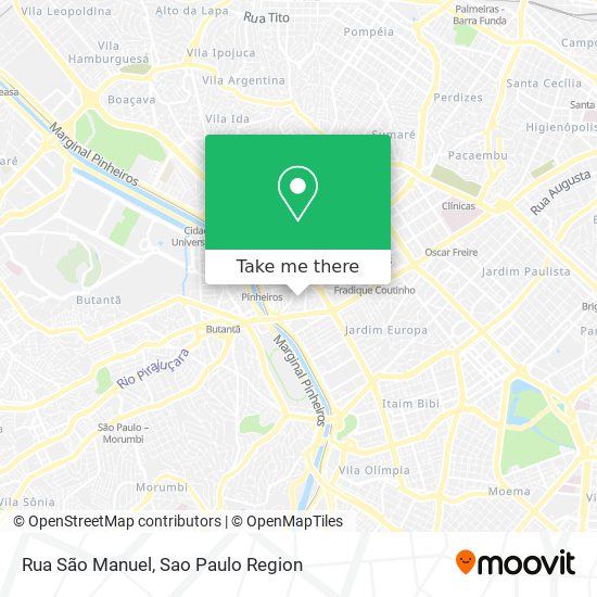 Mapa Rua São Manuel