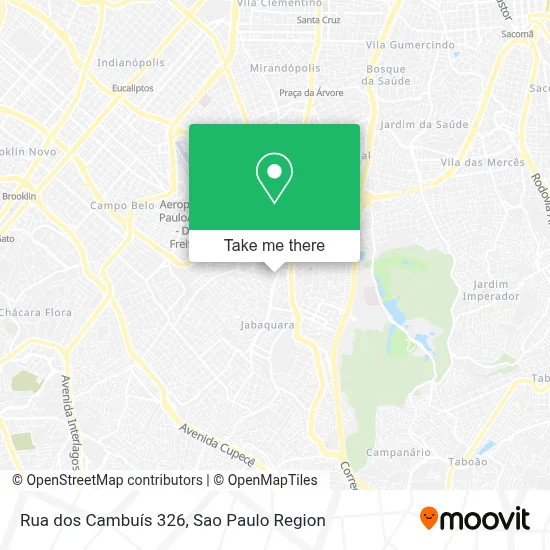 Rua dos Cambuís 326 map