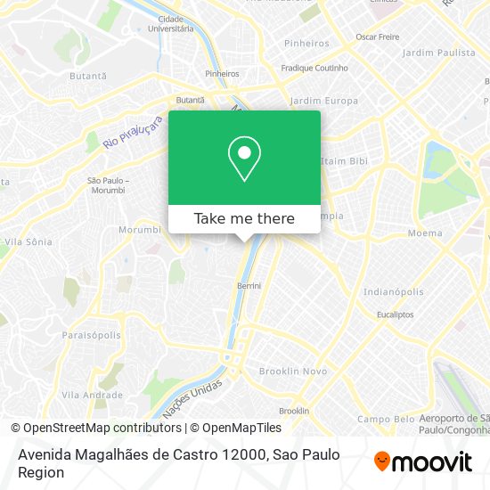 Mapa Avenida Magalhães de Castro 12000