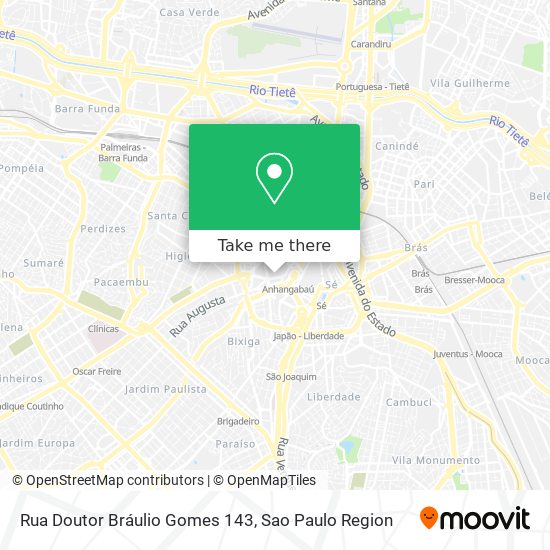 Mapa Rua Doutor Bráulio Gomes 143