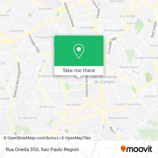 Rua Oneda 350 map