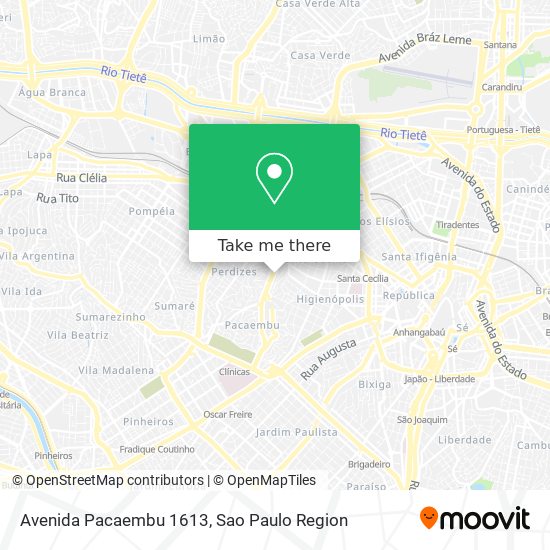 Mapa Avenida Pacaembu 1613