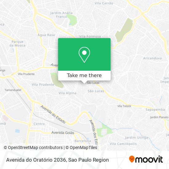 Avenida do Oratório 2036 map