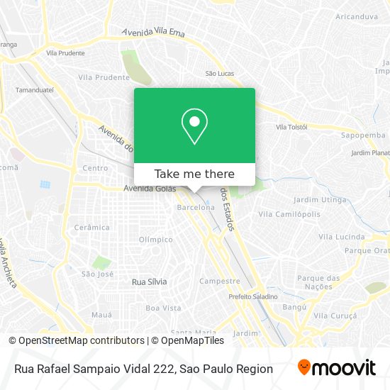 Mapa Rua Rafael Sampaio Vidal 222