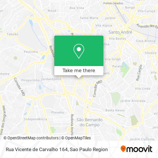 Mapa Rua Vicente de Carvalho 164