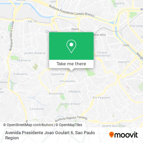 Avenida Presidente Joao Goulart 6 map