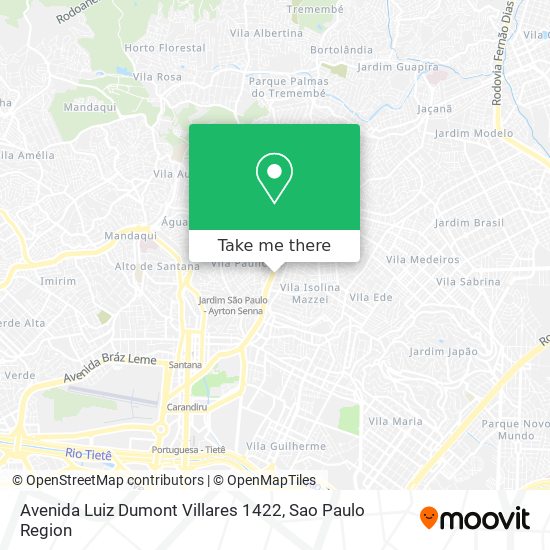 Mapa Avenida Luiz Dumont Villares 1422