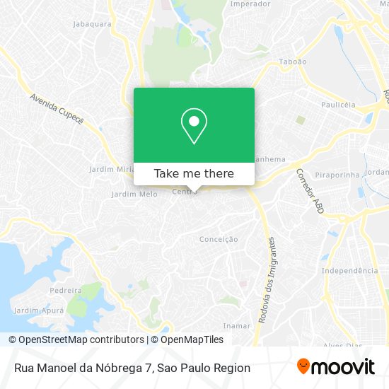 Mapa Rua Manoel da Nóbrega 7