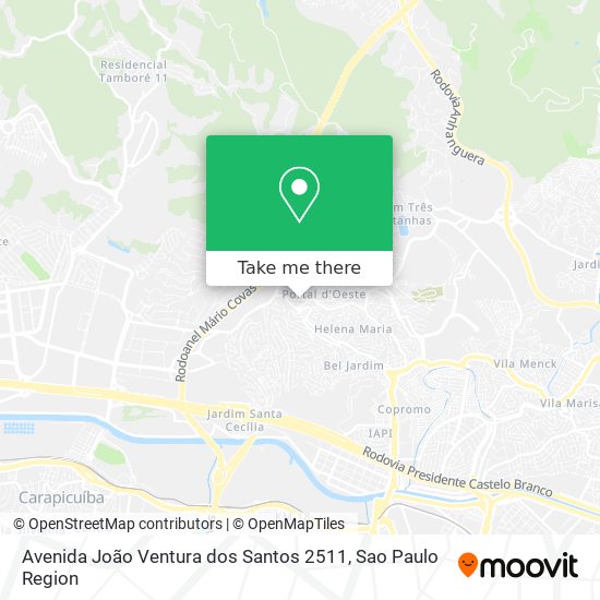 Avenida João Ventura dos Santos 2511 map