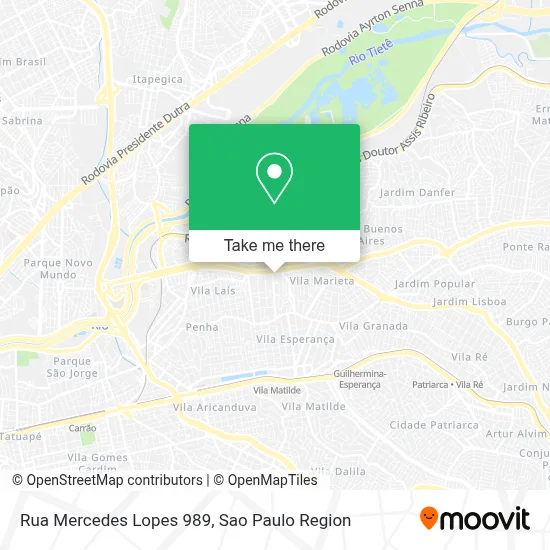Rua Mercedes Lopes 989 map