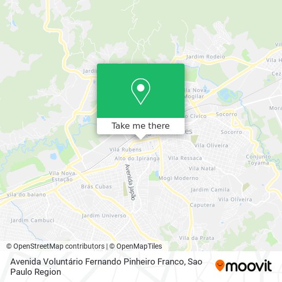 Avenida Voluntário Fernando Pinheiro Franco map