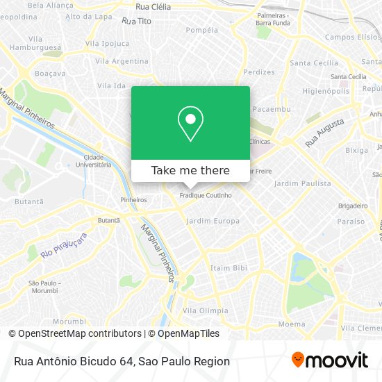 Mapa Rua Antônio Bicudo 64