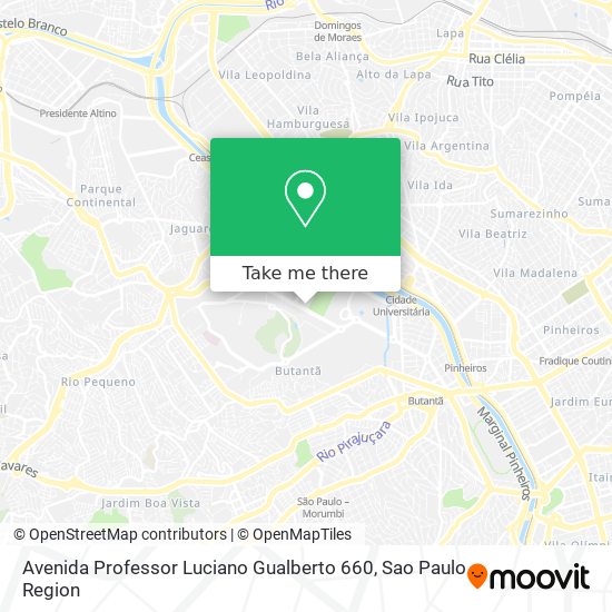 Mapa Avenida Professor Luciano Gualberto 660