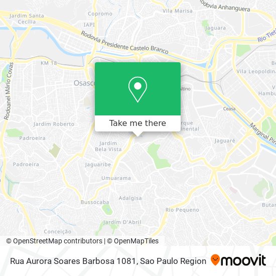 Mapa Rua Aurora Soares Barbosa 1081