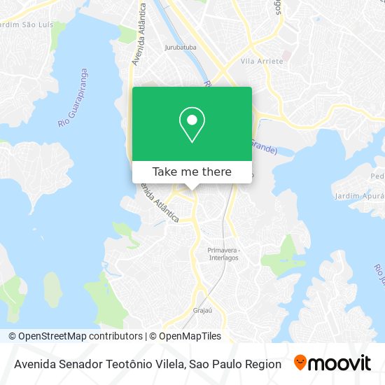 Mapa Avenida Senador Teotônio Vilela