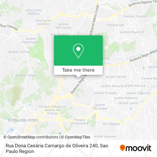 Rua Dona Cesária Camargo de Oliveira 240 map