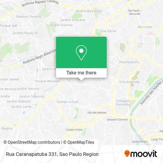 Rua Caranapatuba 331 map