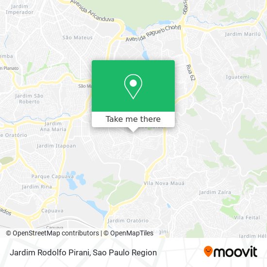 Jardim Rodolfo Pirani map