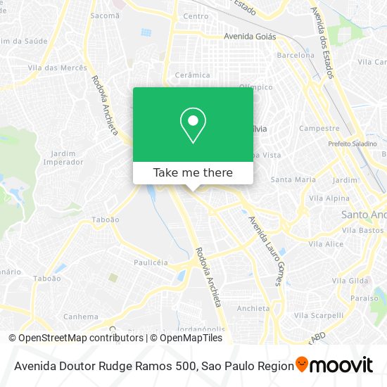 Mapa Avenida Doutor Rudge Ramos 500