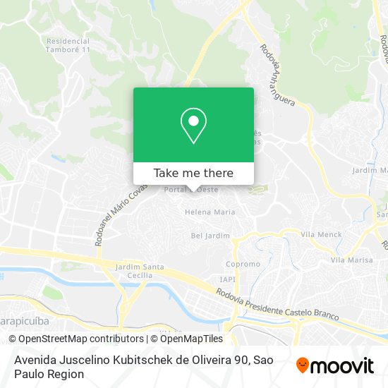 Mapa Avenida Juscelino Kubitschek de Oliveira 90