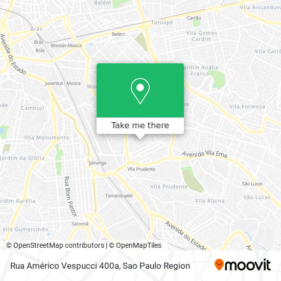 Mapa Rua Américo Vespucci 400a