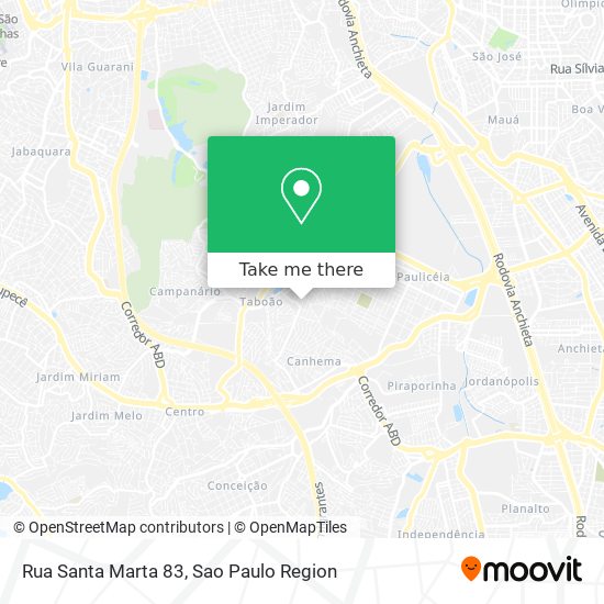 Mapa Rua Santa Marta 83