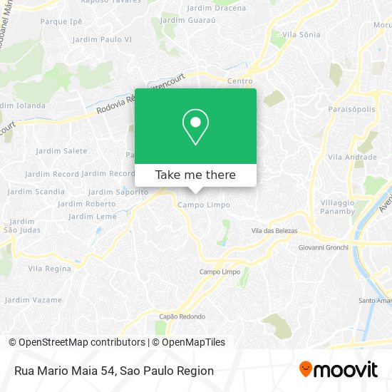 Mapa Rua Mario Maia 54