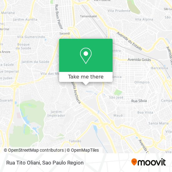 Mapa Rua Tito Oliani