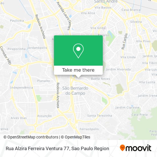 Mapa Rua Alzira Ferreira Ventura 77