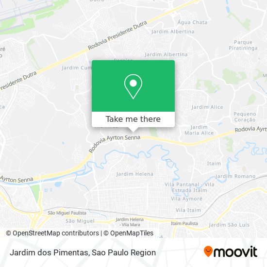 Jardim dos Pimentas map