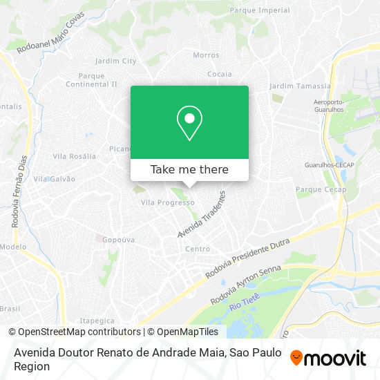 Mapa Avenida Doutor Renato de Andrade Maia