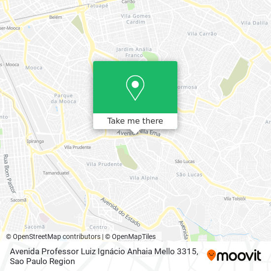 Mapa Avenida Professor Luiz Ignácio Anhaia Mello 3315