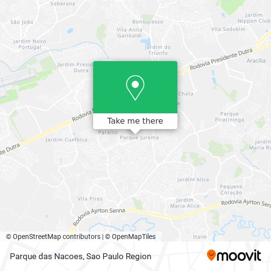 Mapa Parque das Nacoes