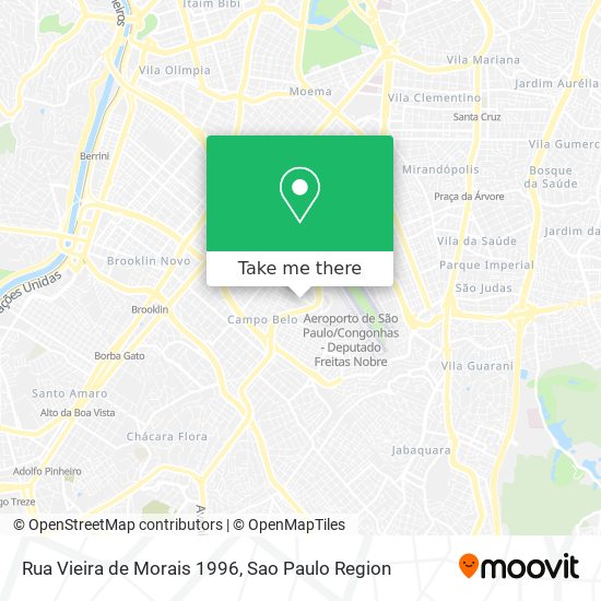 Mapa Rua Vieira de Morais 1996