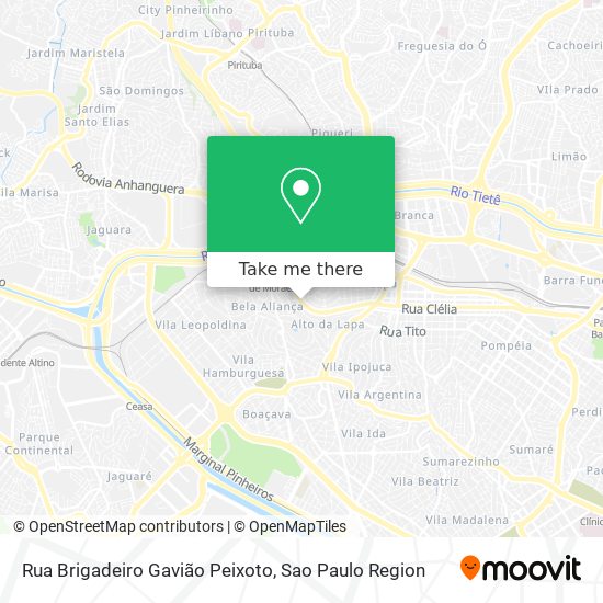 Rua Brigadeiro Gavião Peixoto map