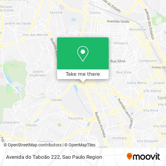 Mapa Avenida do Taboão 222