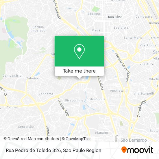 Mapa Rua Pedro de Tolêdo 326