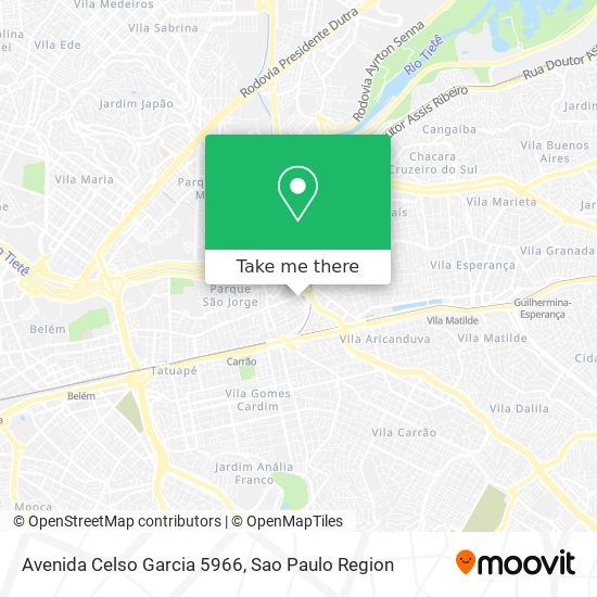 Avenida Celso Garcia 5966 map
