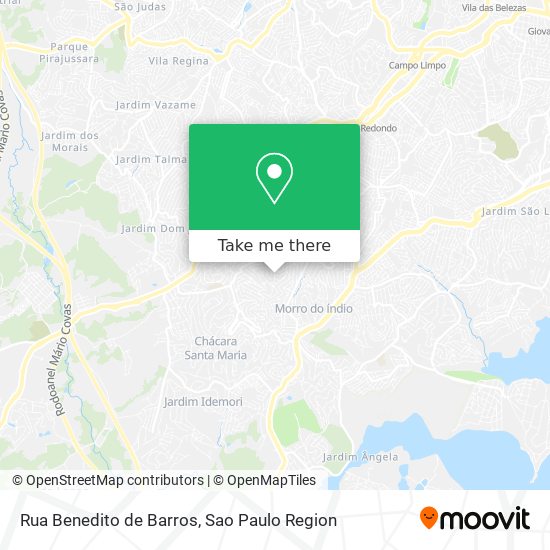 Mapa Rua Benedito de Barros