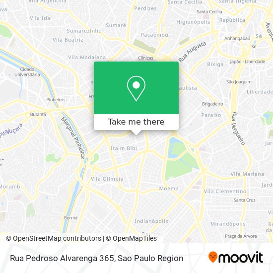 Mapa Rua Pedroso Alvarenga 365