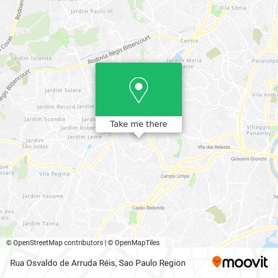 Mapa Rua Osvaldo de Arruda Réis