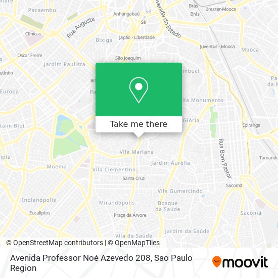 Mapa Avenida Professor Noé Azevedo 208