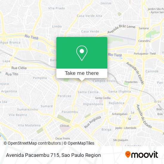 Mapa Avenida Pacaembu 715