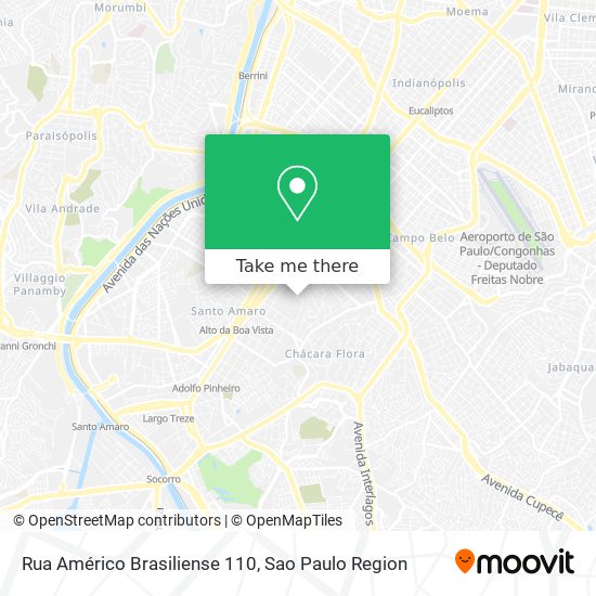 Mapa Rua Américo Brasiliense 110