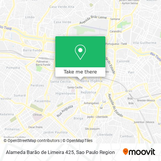 Alameda Barão de Limeira 425 map