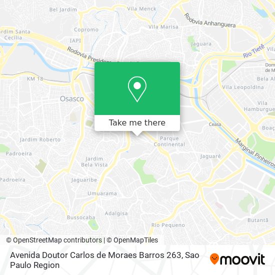 Avenida Doutor Carlos de Moraes Barros 263 map
