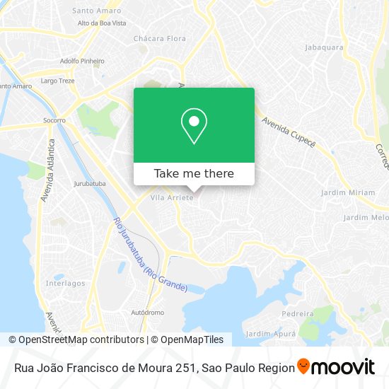 Mapa Rua João Francisco de Moura 251