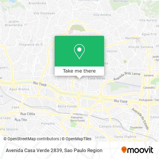 Mapa Avenida Casa Verde 2839