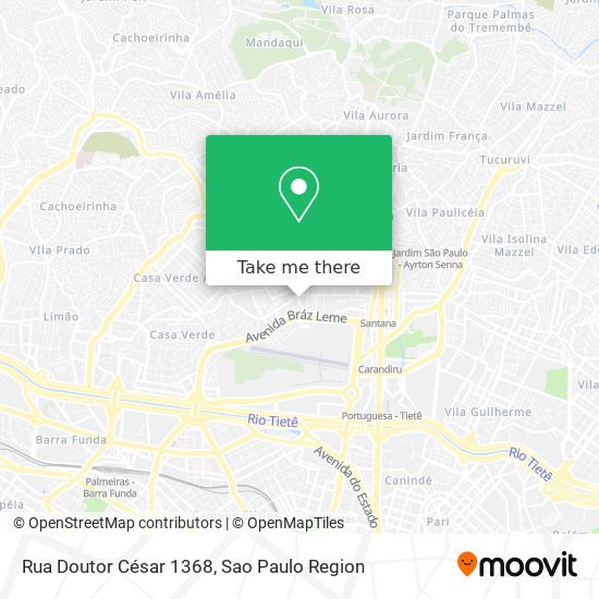 Mapa Rua Doutor César 1368